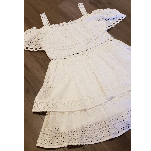 Just Me Dresses & Skirts - White Eyelet Dress